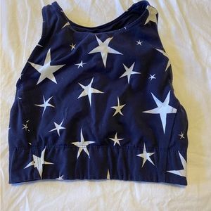 New Balance White and Navy Sports Bra